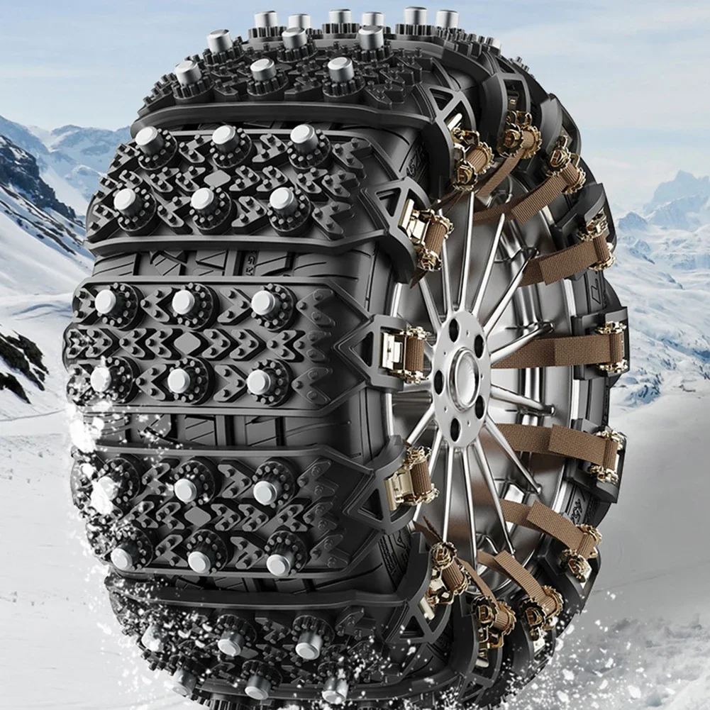 Ample Supply Car Winter Anti Slip Car Tire Wheels Chains Winter Tire Durability Icy Roads Quenched Steel Nails