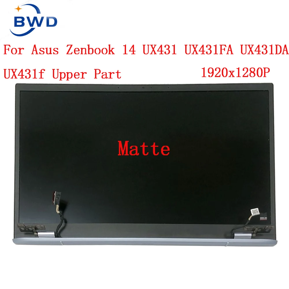 Montaje de pantalla LCD para portátil Asus Zenbook 14, piezas completas, original, nuevo, UX431FA, UX431, UX431F, UX431D, UX431DA, FHD, 1920x1080, 14 pulgadas