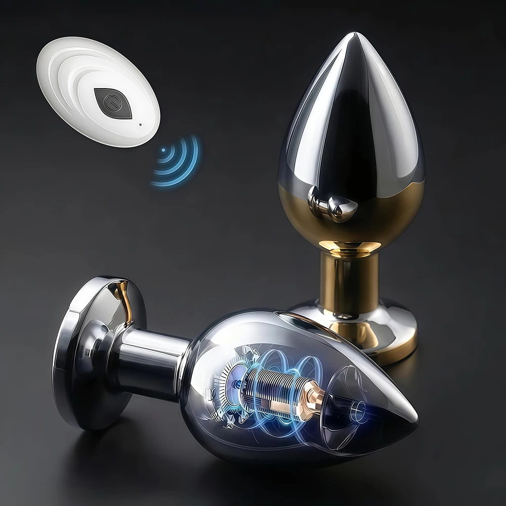 Wireless Metal Anal Vibrator For Women Remote Control Butt Plug Prostate Massager 10 Speeds Adult Couple Sex Toys For Men_voghion.com