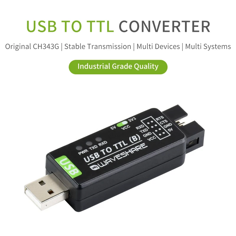

Промышленный преобразователь USB в TTL, оригинальный CH343G, встроенная мультизащита и поддержка систем