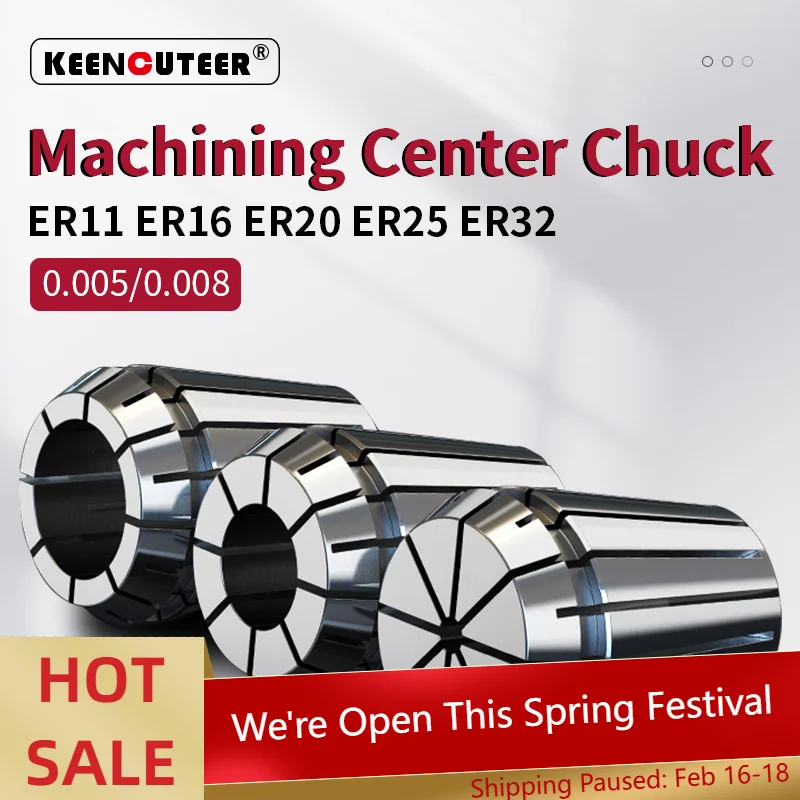 ER11 ER16 ER20 ER25 ER32 스프링 콜릿 0.005/0.008mm CNC 밀링 공구 조각 기계 스핀들 용 정밀 콜릿 척