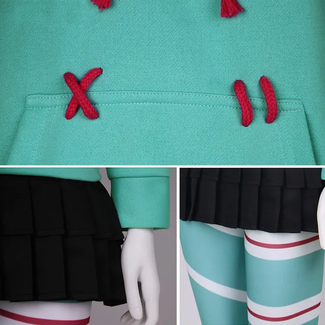 Wreck-It Ralph 2 Vanellope Von Schweetz Cosplay Costume Green Hooded  Sweatshirt Halloween Carnival Party Uniform for Women Girls - AliExpress