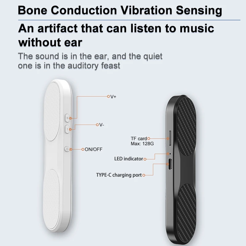 Bone Conduction Sleep Speaker Wireless Bluetooth Sound Box Stereo Bass Under Pillow Improve Sleep for Travel Home Support TF