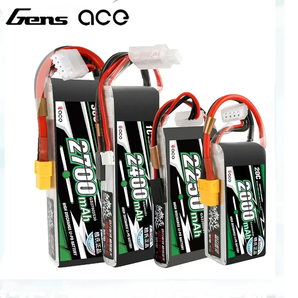 Batterie LiPo 2S/3S 1800-2700mAh 20C-45C XT60/T pour RC