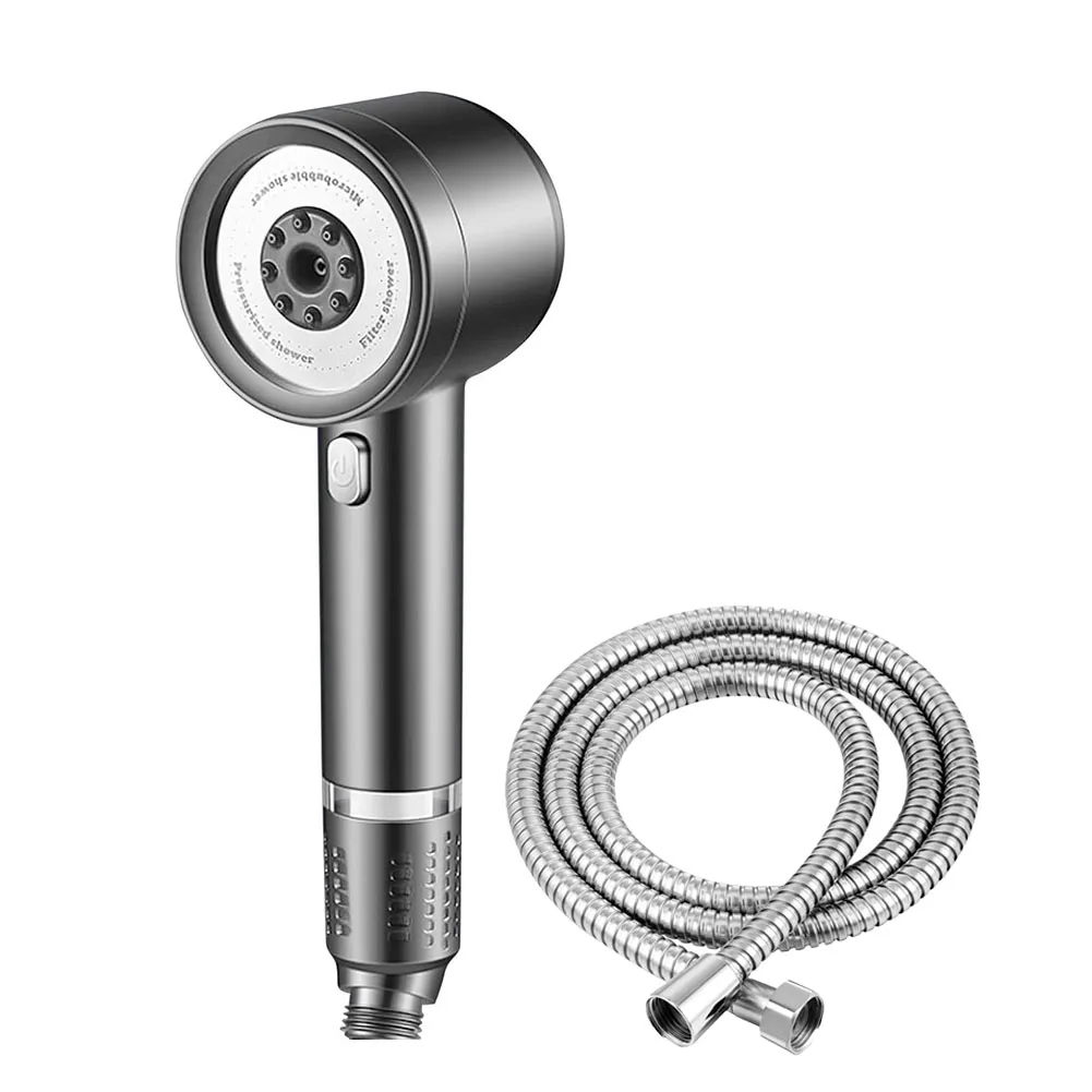 

Чистая вода для более здоровой кожи, функция легкого остановки, несколько режимов распыления, насадка для душа с фильтром и 1 5 м ПВХ шланга