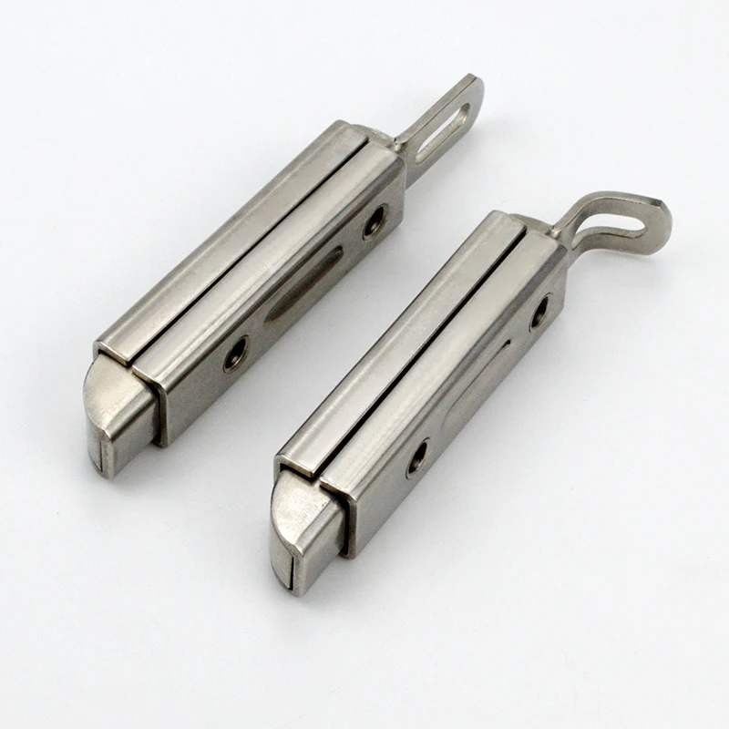Latches Buckles Hardware Stainless Steel Slide Bolt Bathroom Bedroom Toilet Sliding Lock Latch Old-fashioned Door Pin Two-way door latch