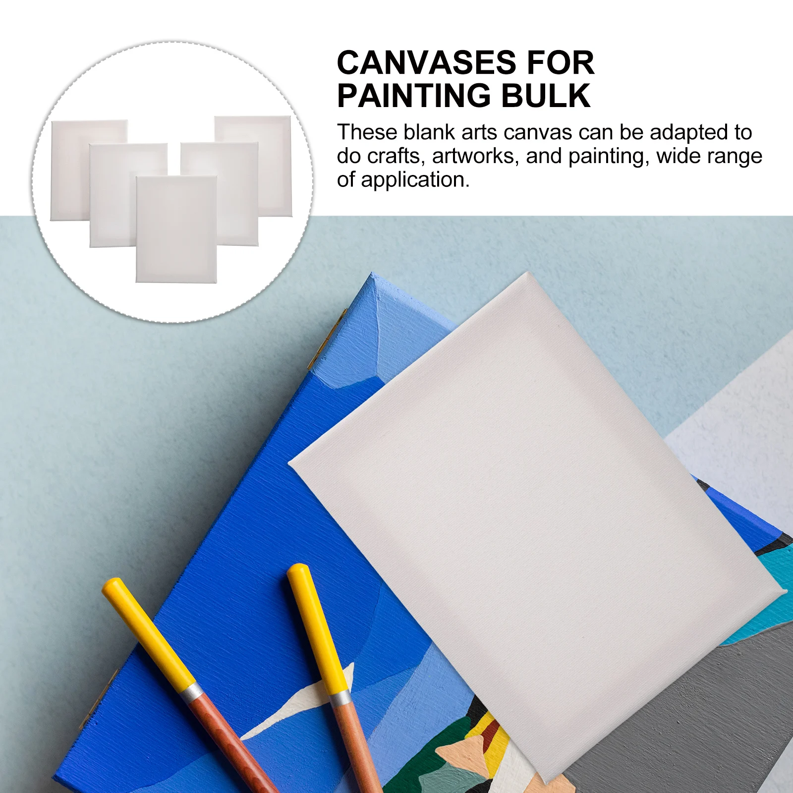 Stretched Canvas,Painting Supplies 5pcs Framed Canvas Pouring Paint Canvases Watercolor Canvases for Paintings Stretched Canvas Blank Painting