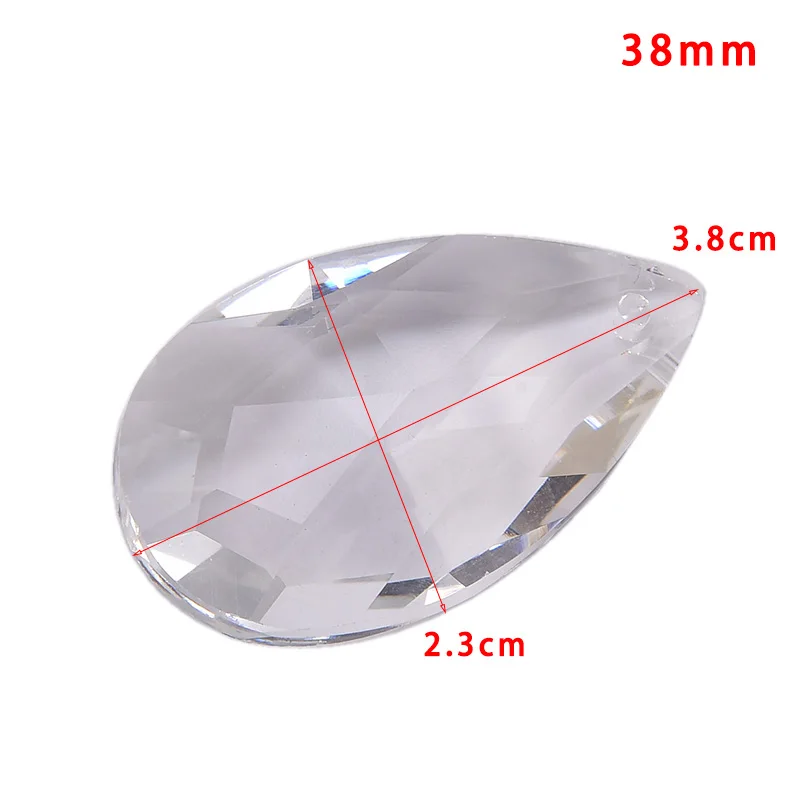 50 Pezzi Di Cristalli Pendenti Per Lampadario, Gocce Sfaccettate Trasparenti, Dimensioni 38mm - In Cristallo K9 Di Alta Qualità - 2