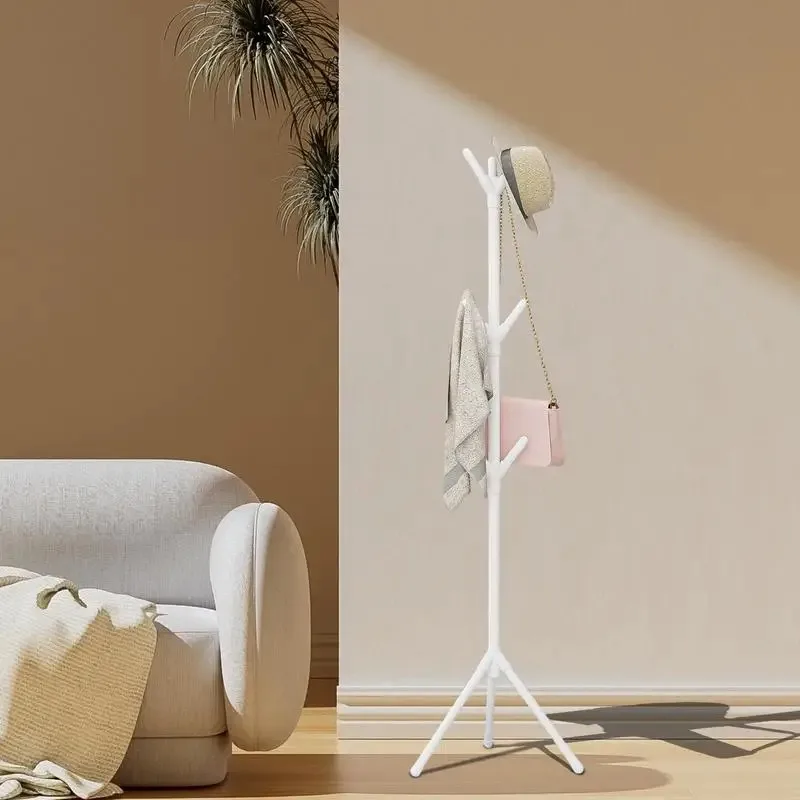 Freestanding coat rack fishing rod rack multi-hook thickened steel pipe clothing storage tree branch shape storage ZH1