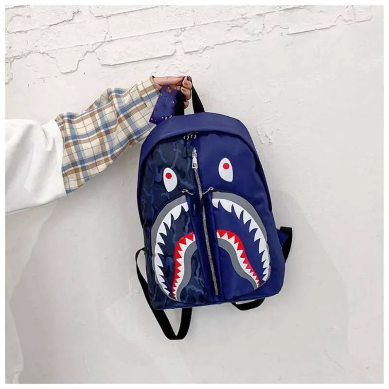 

Fashion 3D Shark Print Oxford Backpack Cartoon Children Teenage Travel Riding Bag College Daily Shoulder Backpacks For School