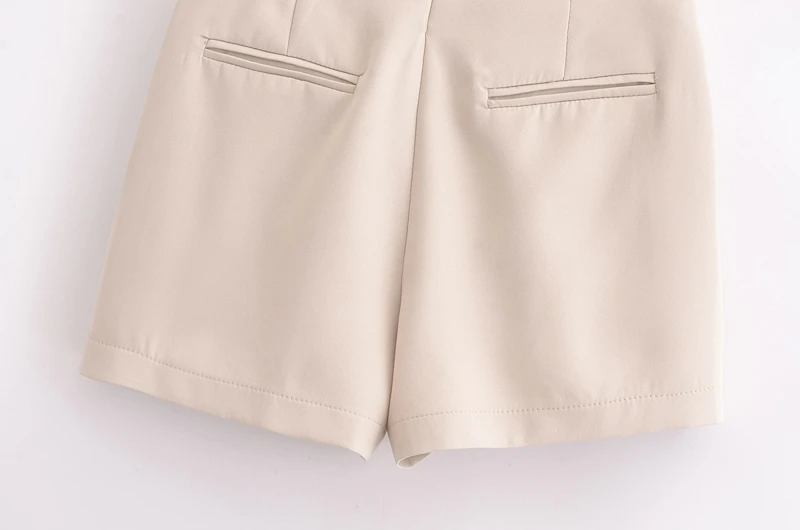 XNWMNZ 2024 Autumn New Woman's Casual Side Zipper Skirt Pants High Waist Hipster Woman Short Bottoms Ruffles Regular Fit Shorts