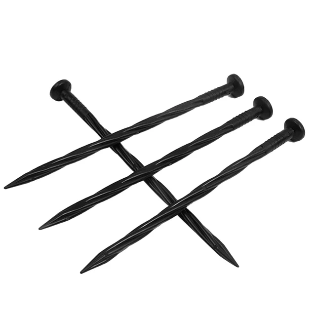 25 db Rögzíti A Teraszos Kerti Horgony Téteket Fekete Univerzális Burkolat Fű Táj Őrölt Köröm Műanyag Pázsit Sátra Spirál - Image 5