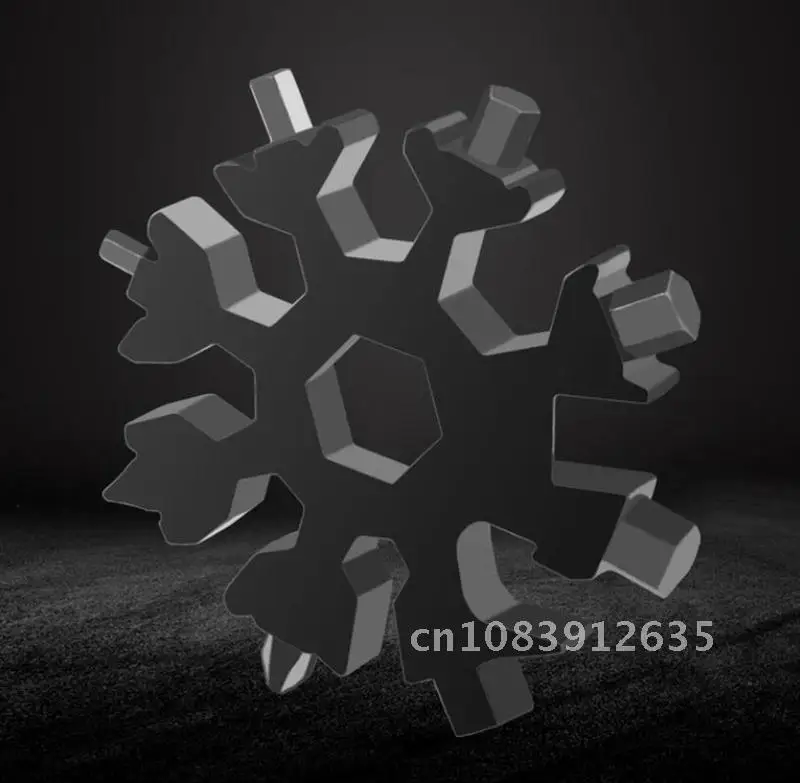

Multipurpose Portable Spanner Hex Wrench Multi Pocket Tool 18 In 1 Mini Snowflake Camp Survive Outdoor Hike Key Ring