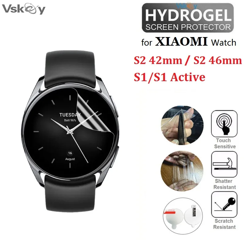 

100PCS TPU Hydrogel Soft Screen Protector for Xiaomi Watch S2 46mm 42mm/S1/S1 Active Smart Watch HD Clear Protective Film