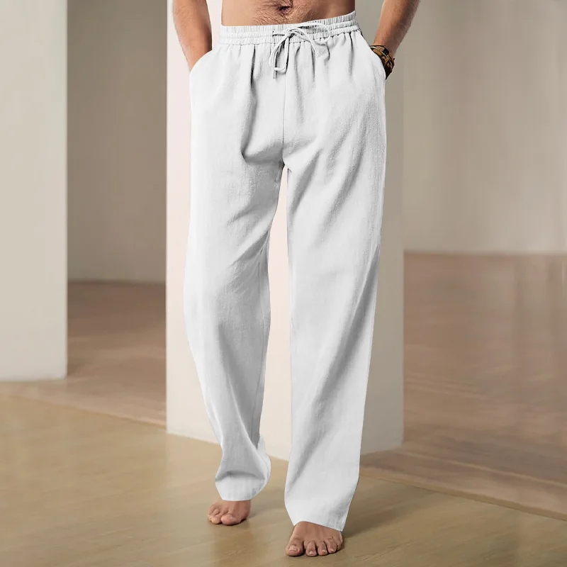 Elegant Fashion Harajuku Slim Fit Ropa Hombre Loose Casual All Match Sports Pants Solid High Waist Pockets Straight Leg Pants