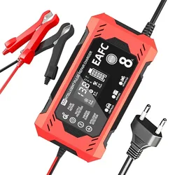Smart Fast Charger with Touchscreen Pulse Repair and Digital LCD Display (12V 8A)