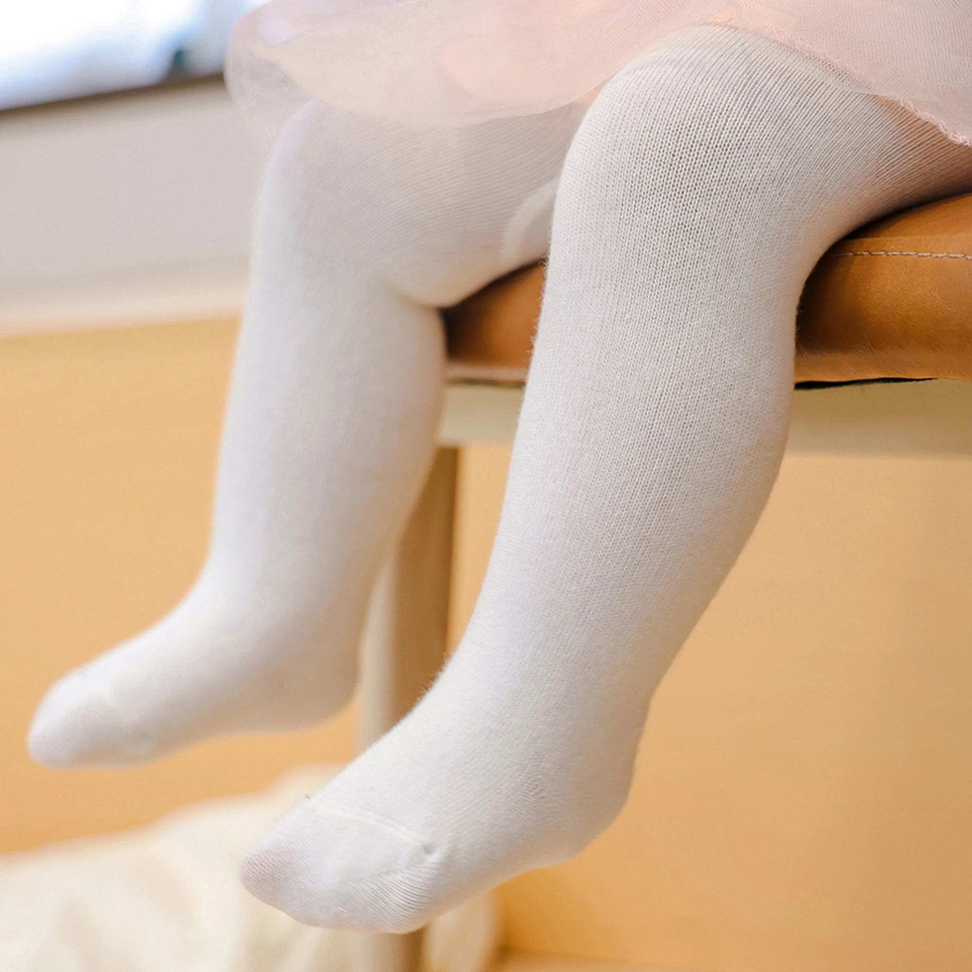Girls Pantyhose Toddler Solid Color Elastic Waist Slim Fit Stockings Infants Casual Soft Long Socks Tights Baby Clothing