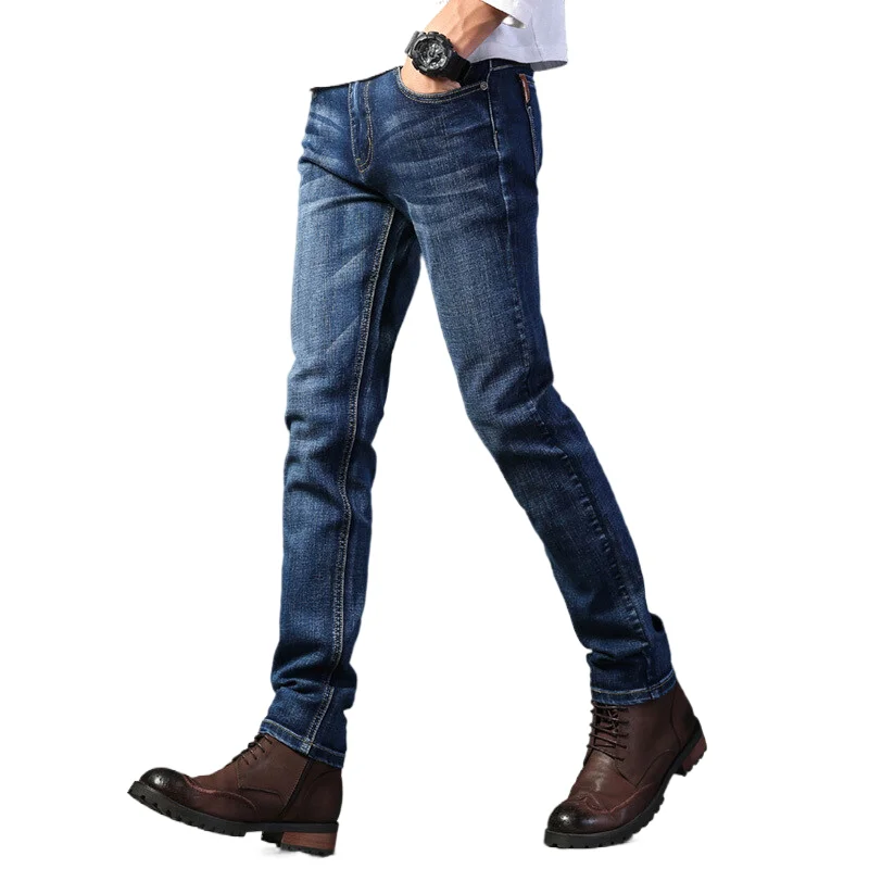 Cotton Men's Jeans Denim Pants Brand Classic Overalls Straight Trousers for Men Oversize size Slim stretch jeans Pencil pants
