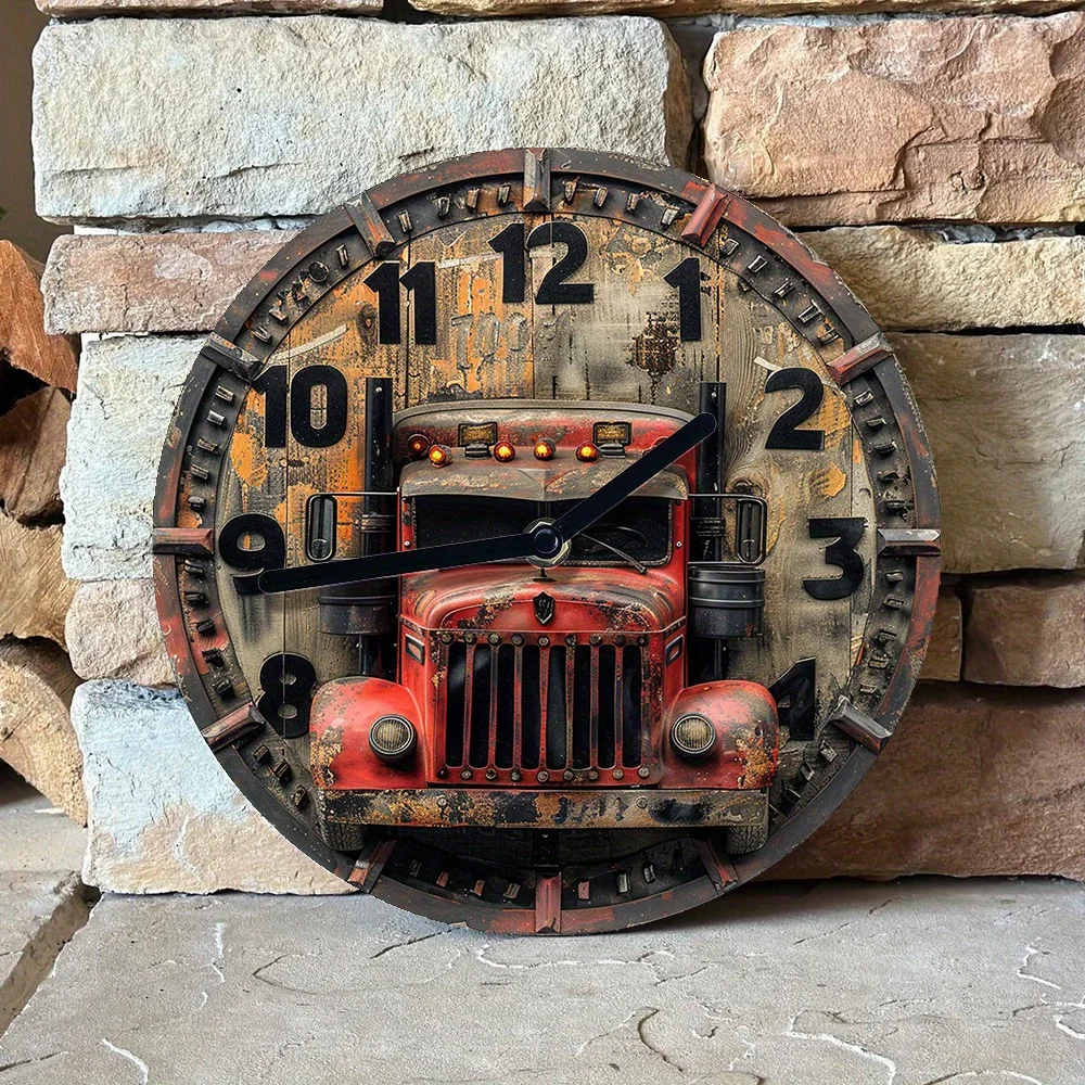 Silent Aluminum Wall Clock With Monster Truck Design - Perfect For Living Room Decor, Pet Lovers & Mother'S Day Gift 3