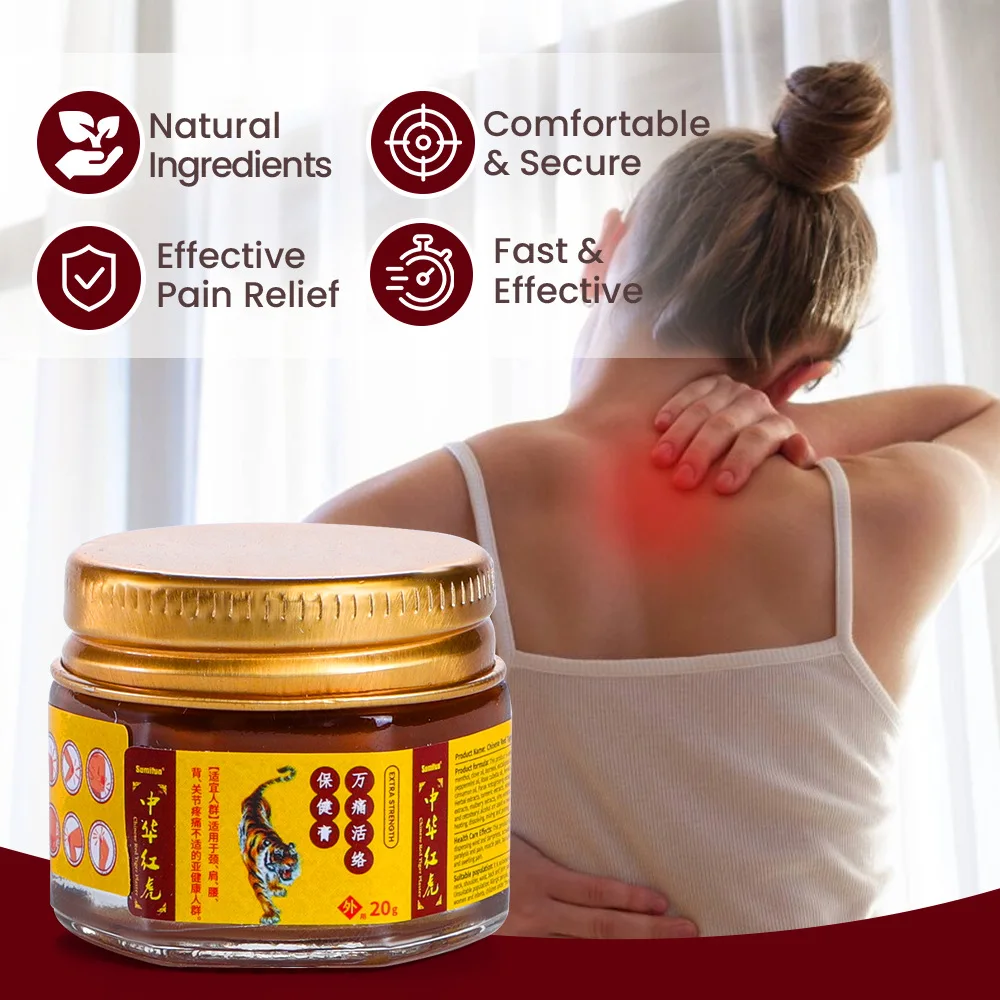 Red Tiger Pain Relief Cream Rheumatoid Arthritis Analgesia Plaster Knee Joints Muscle Ache Health Care Ointment Foot Massager