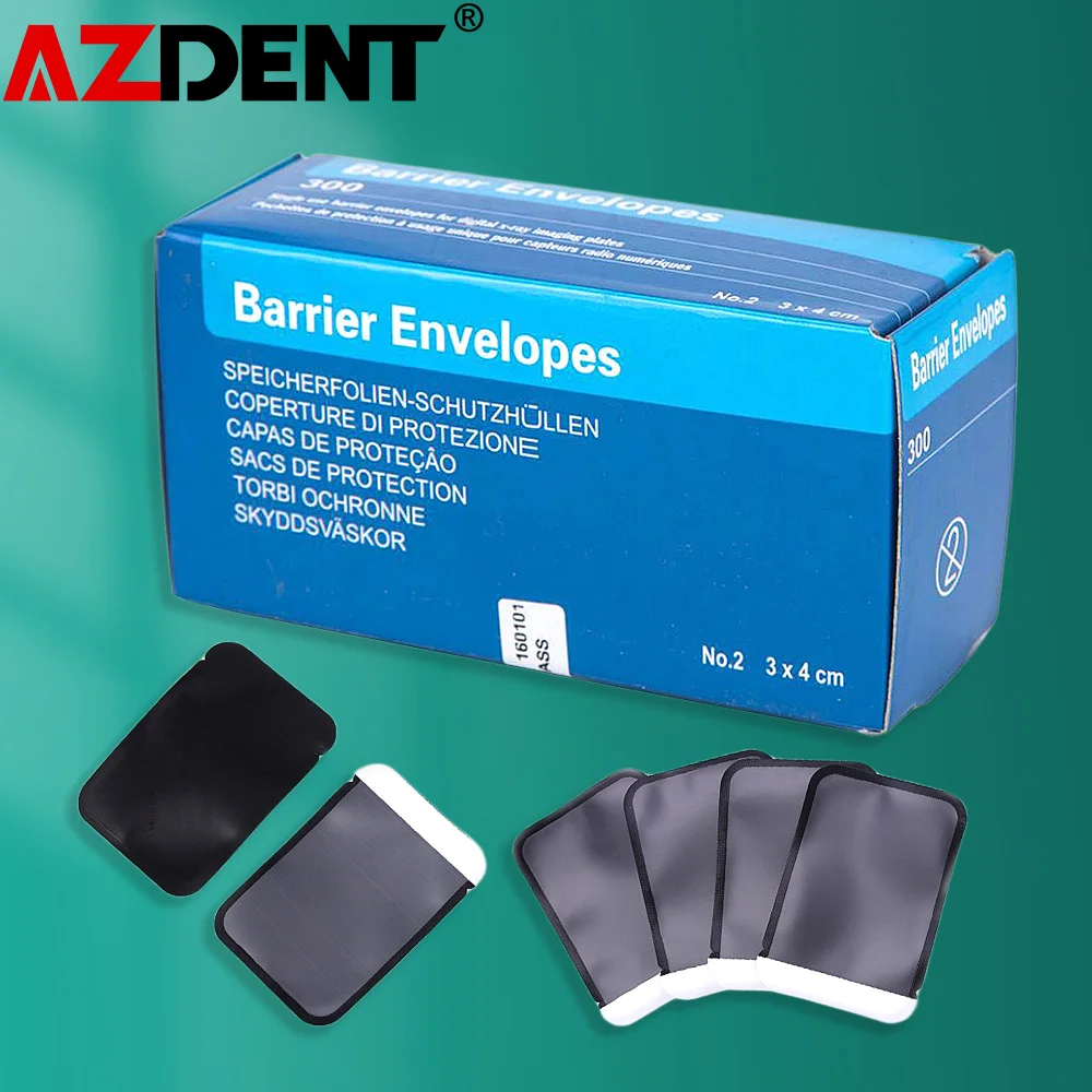 300Pcs Size 2 Dental XRay ScanX Barrier Envelopes Suitable For 30x40