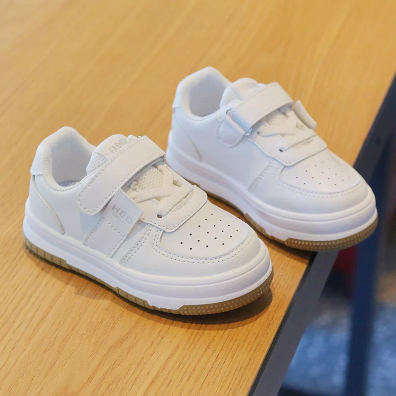 Children's White Shoes Spring and Autumn Girls' Sneakers Lightweight Non-Slip Boy's Sneakers Soft Bottom Baby Casual Shoes
