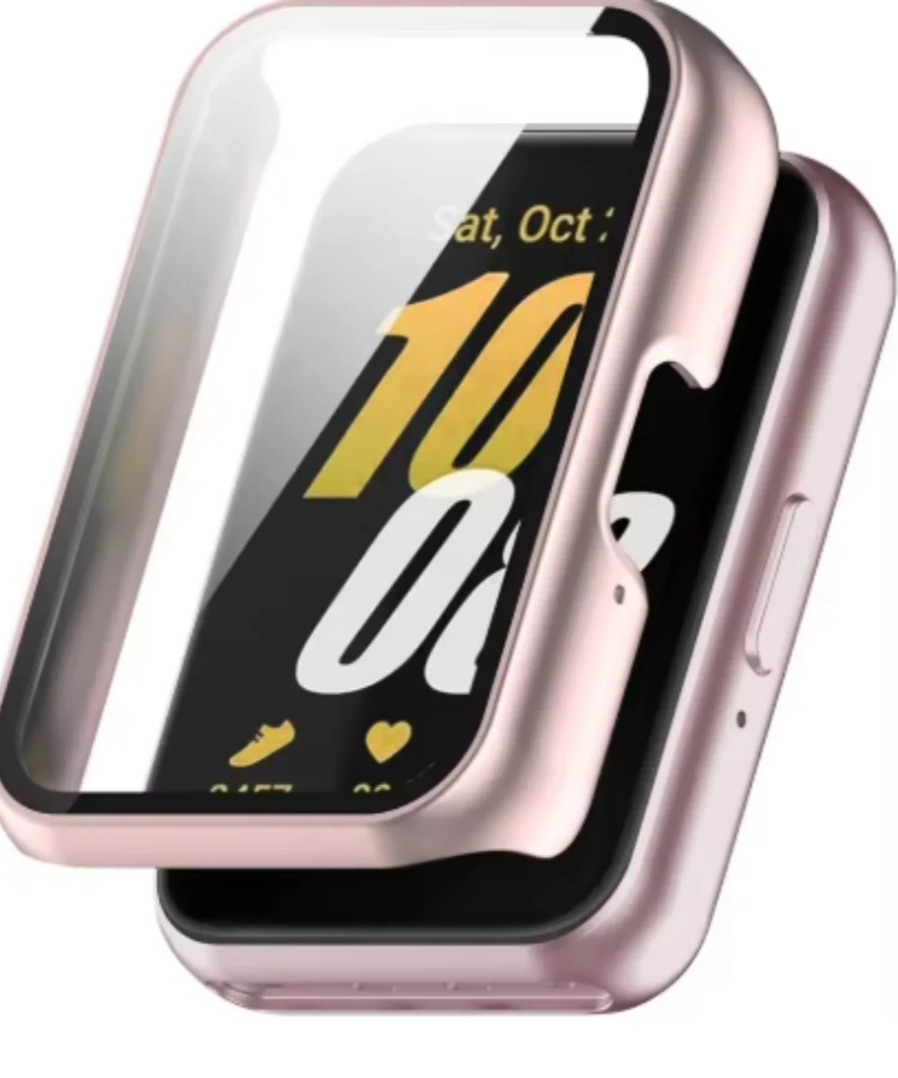 Matte Shockproof Watch Case with Tempered Glass Screen Protector - Full Cover Anti-Scratch Design