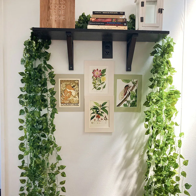 Acquista 2.1m Edera Verde Falsa Foglia Ghirlanda Pianta Foglia di Vite Decorazione Interna Corda di Vite in plastica Decorazione della Parete Pianta Artificiale in Italia a partire da 1.65