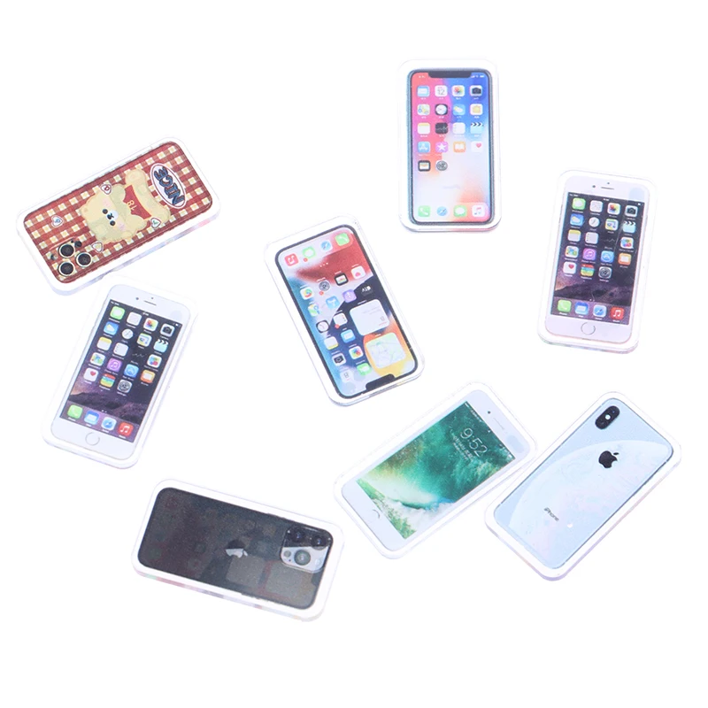 1:12 Scale Miniature Dollhouse Mobile Phone Model for Doll Houes Decoration Accessories 4