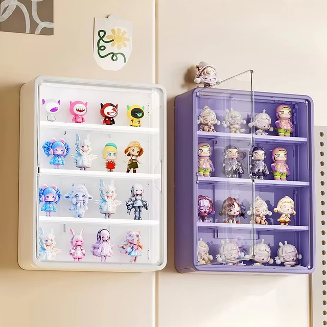 Boîte de rangement murale pour figurines d'action, présentoir magnétique à aspiration T1, boîte ennemi pour jouets, boîte de rangement anti-poussière pour beurre 2