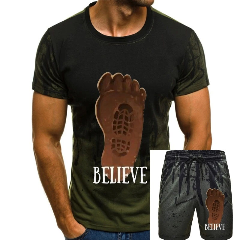 

Bigfoot Sasquatch Believe Foot Print Men'S Novelty T-Shirt Summer O-Neck Tops Tee Shirt