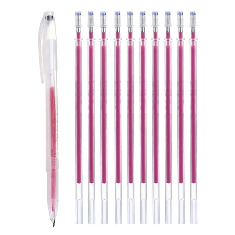 Disappearing Pens For Sewing Embroidery Pen Fabric With 10 Fabric Pens Set Sewing Fabric Marker Pen High-Temp Disappearing Pen