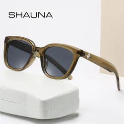 SHAUNA Ins 인기 패션 스퀘어 여성용 럭셔리 선글라스, UV400 브랜드 디자이너, 레트로 그라데이션 선글라스