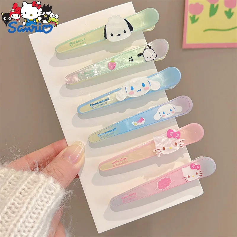 

Sanrio Hair Clips Anime My Melody Kuromi Cinnamoroll Pochacco KT Hairpin Cartoon Artistic Fashions Accessories Gifts for Girls