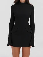 Autumn Office Lady Mini Dress 1