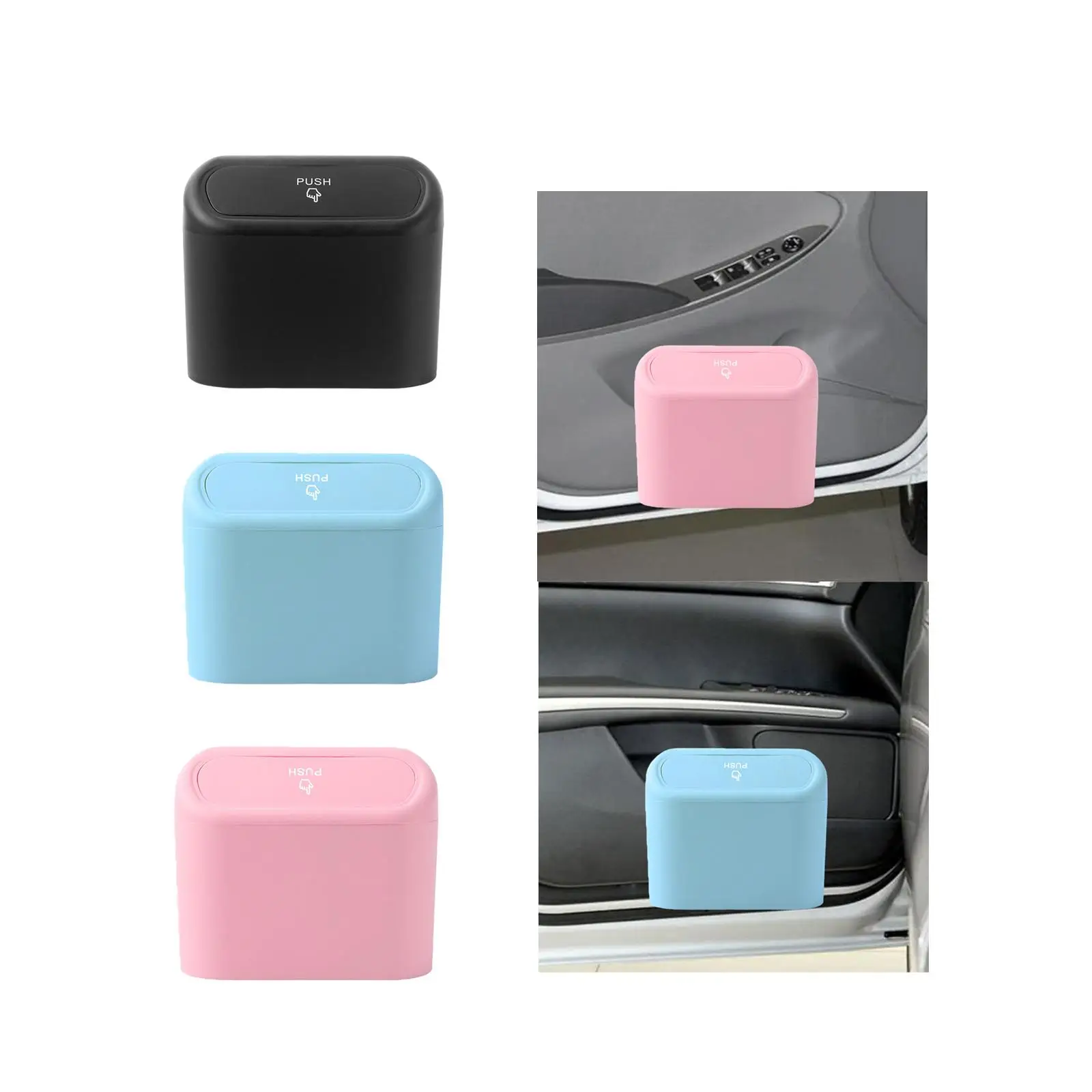 Car Trash Can Mini Auto Dustbin Garbage Organizer