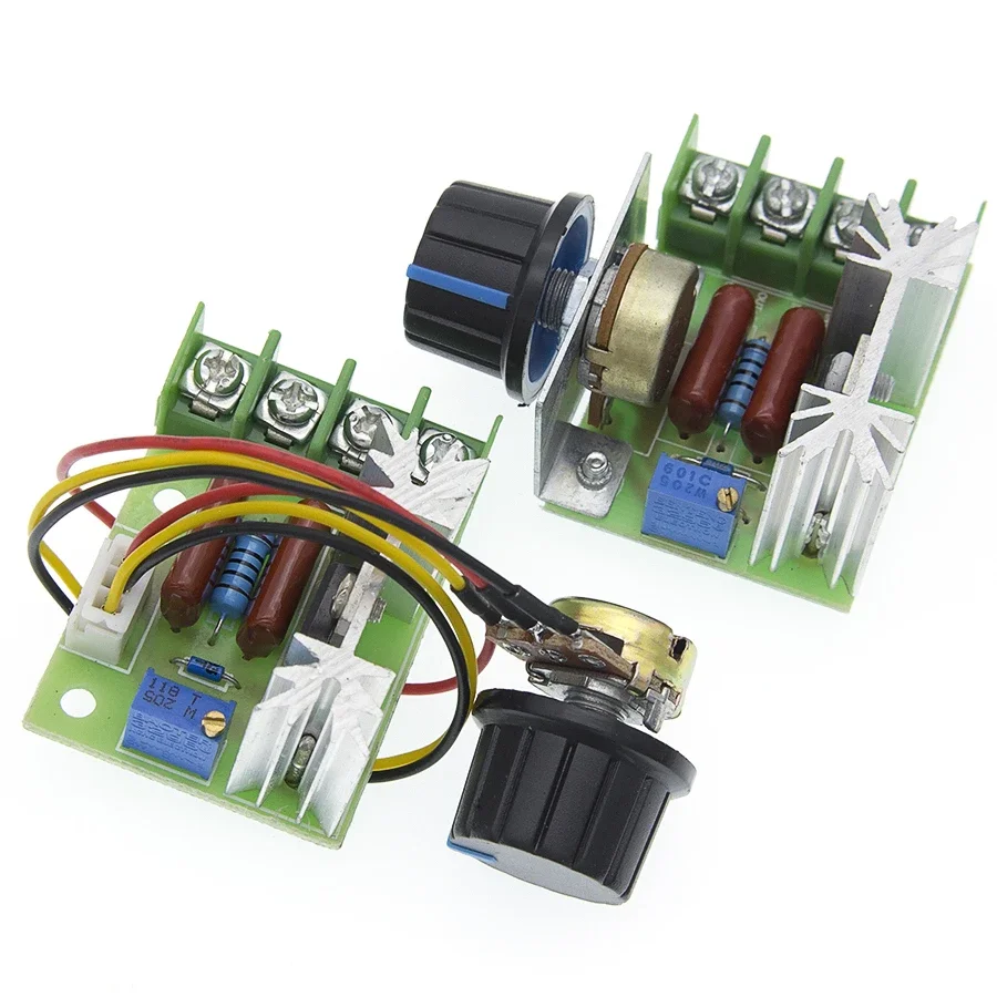 1-10pcs AC 220V 2000W SCR Voltage Regulator Module Dimmer Motor Speed Controller Thermostat Electronic 1