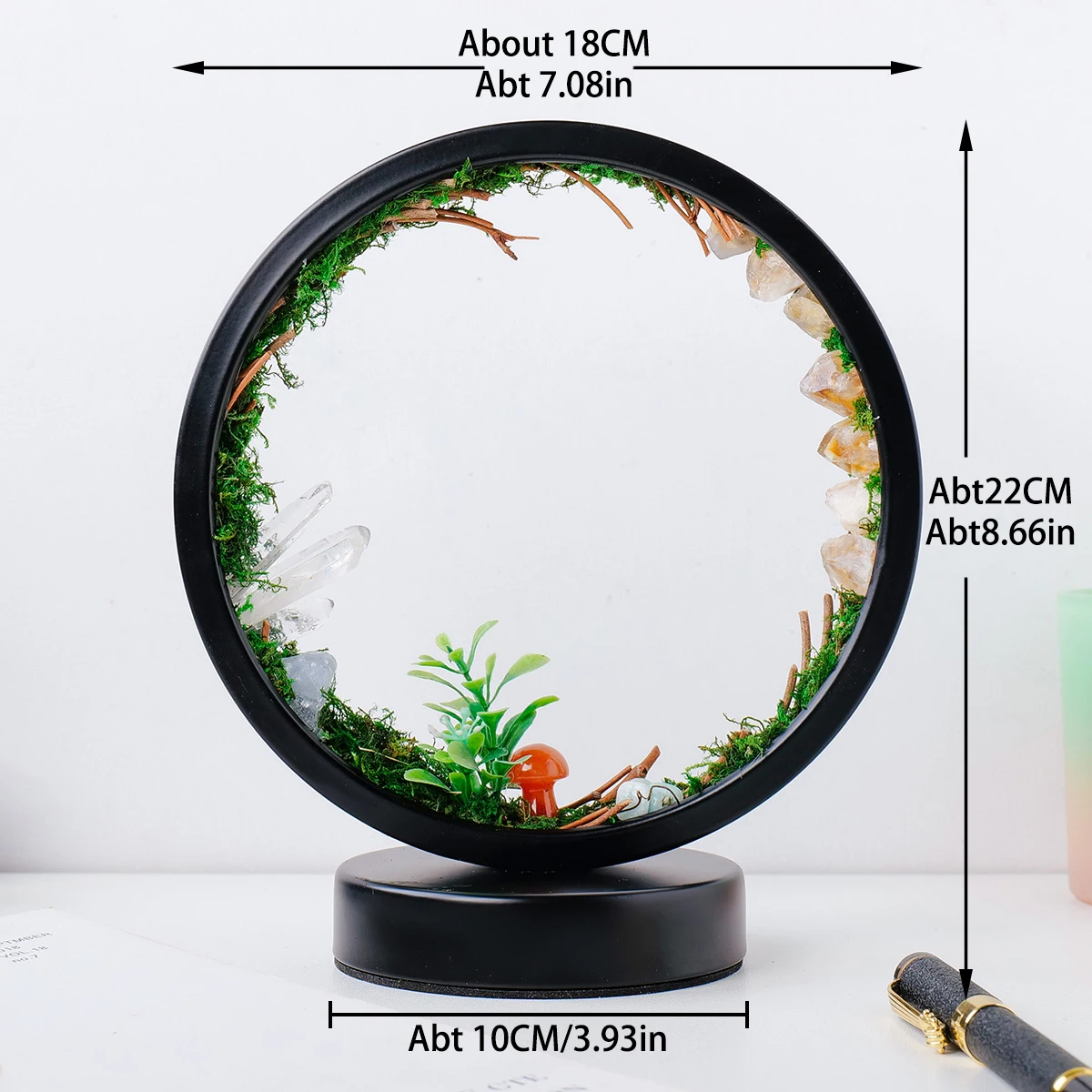 LED Rechargeable Bedside Lamp Natural Quartz Forest Healing Crystal Nightlight Bedroom Desk Network Circle Decorative Light