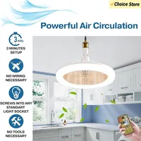Ceiling Fan Light with Remote Control 2 in 1 Multifunctional Modern Adjustable Electric E27 Ceiling Fan with Light for Home 1