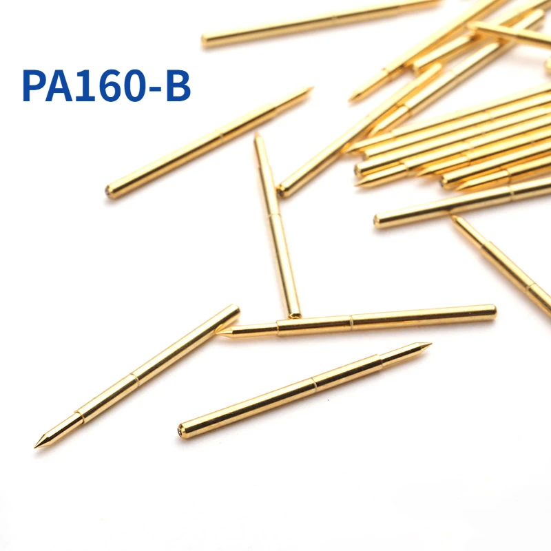 100 шт., позолоченные шпильки для проверки пружины, внешний диаметр 1,36 мм, длина 24,5 мм