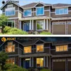 Window Film One Way Daytime Privacy Static Cling Sun Blocking Anti UV Reflective Window Tint for Home and Office, Black-Silver 3