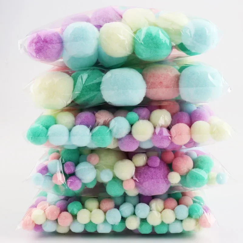 Macaron Pompom Fur Balls DIY Pom Poms Craft Supplies
