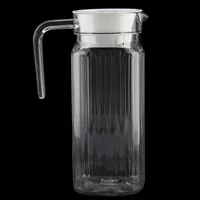 Cold Water Bottle Acrylic Transparent Juice Bottle Striped Water Ice Cold Juice Jug with Lid for Bar Home Restaurant Coffee Shop 2