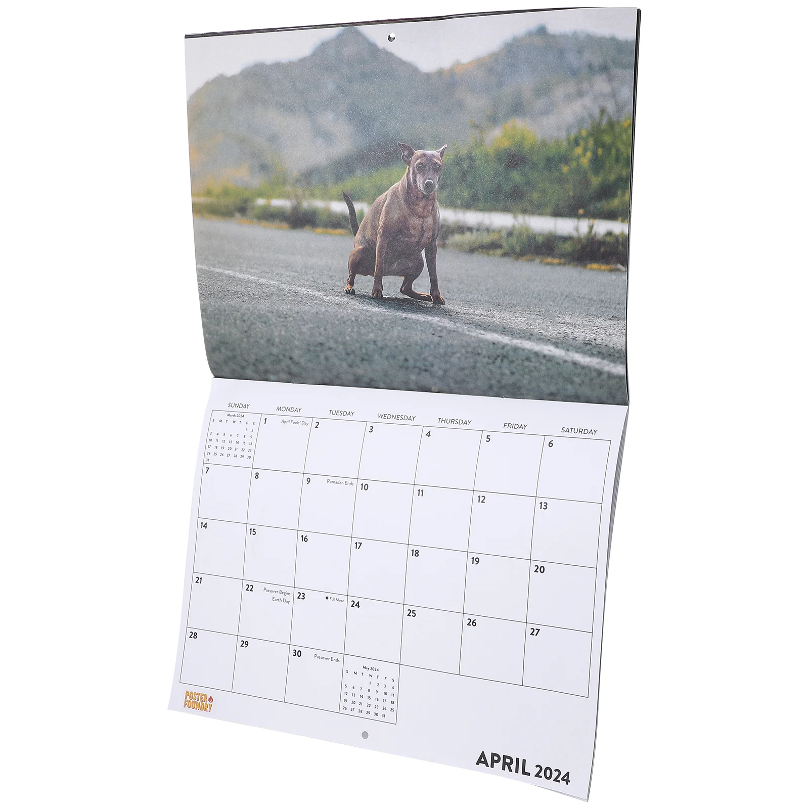 Home Accessory Small Wall Calendar Large Family Animal Pattern Paper Monthly Pets