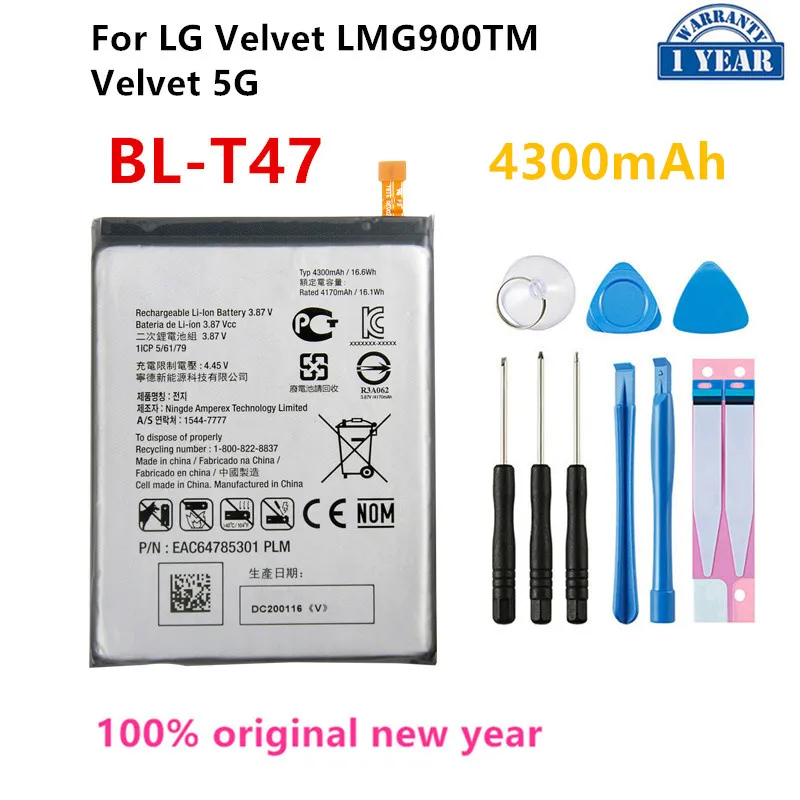 Original BLT47 4300mAh Battery For LG Velvet LMG900TM Velvet 5G BL T47