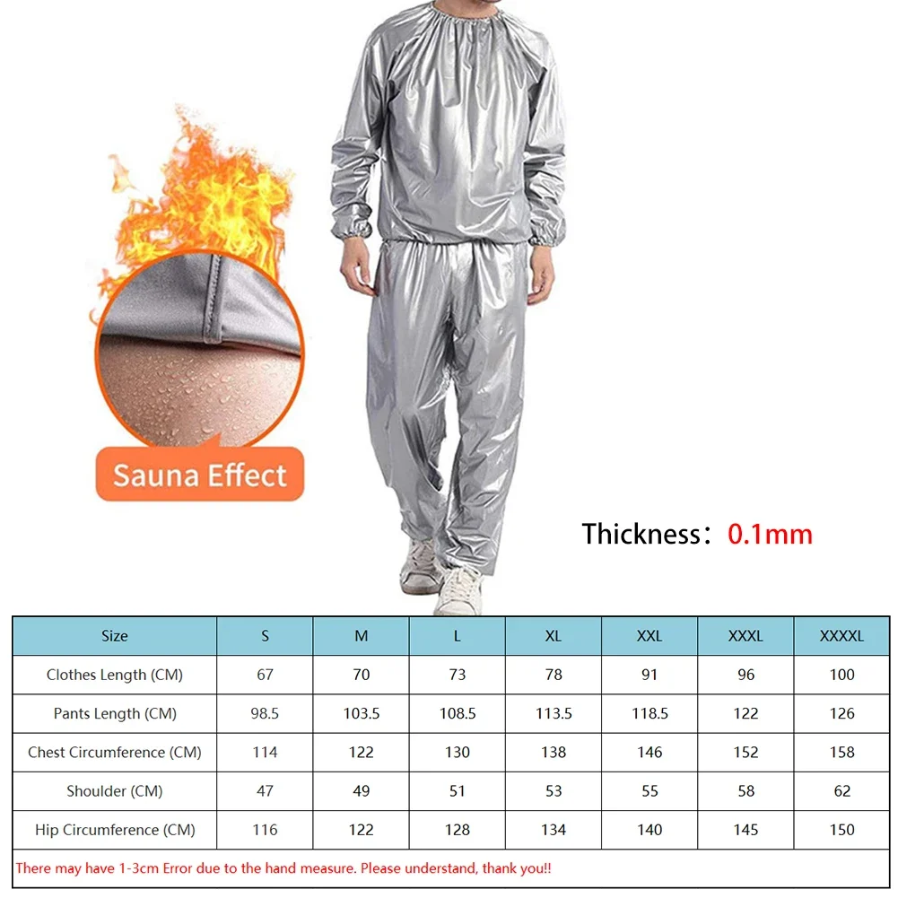 Fitness Weight Loss Sweat Sauna Suit Exercise Gym Anti-Rip Waterproof Fat Burning sports suit
