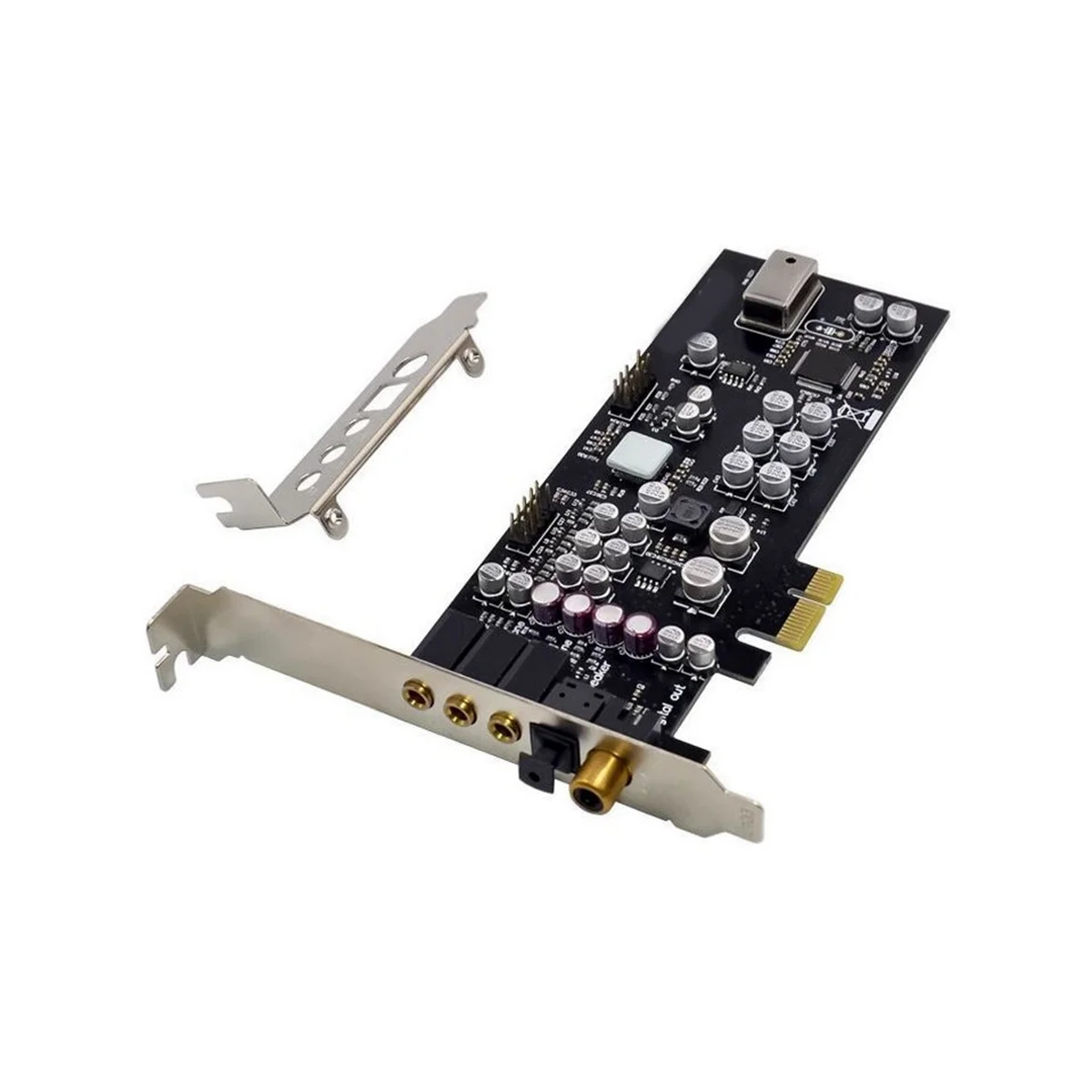 Fibra Óptica Coaxial Placa de Som Vídeo E-sports Dts Perdido Transmissão ao Vivo Pcie x1 Cm8828 7.1ch
