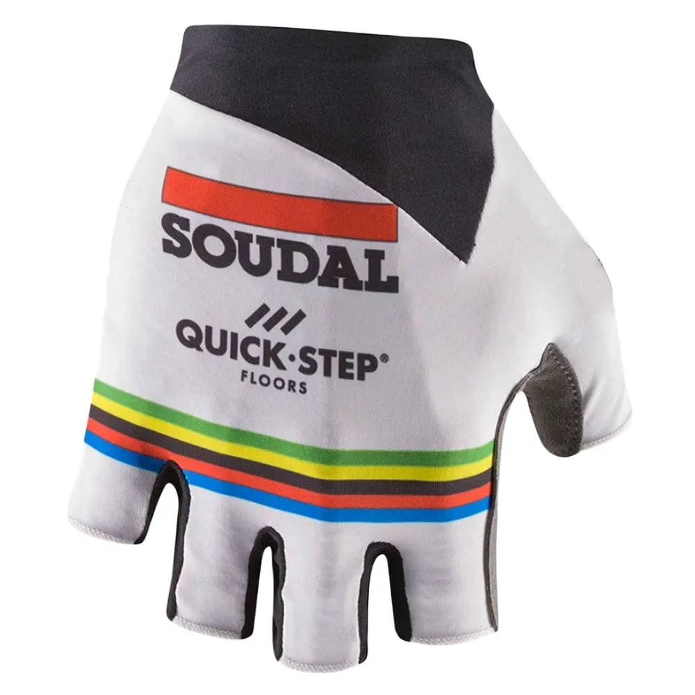 

World Champion 2023 Soudal Quick Step Cycling Gloves Team Men Bicycle Gel Half Finger Gloves One Pair Size Guante Ciclismo Gant