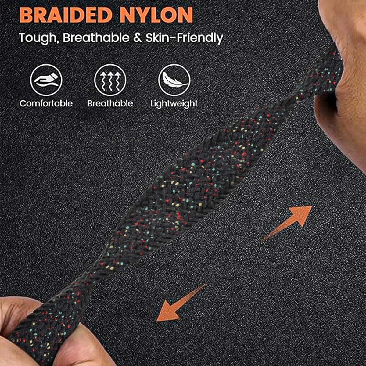 Braided Parachute Buckle Strap with Bracelet Design