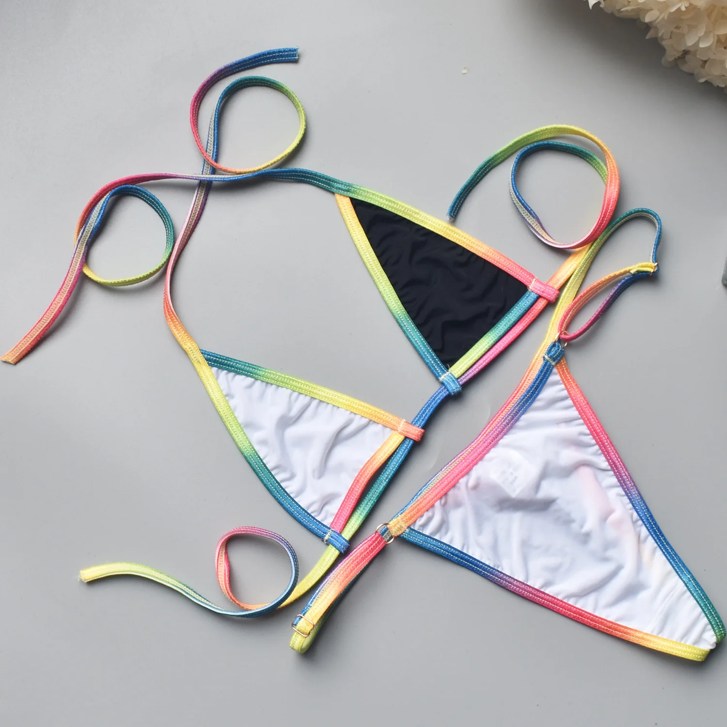 Set bikini sexy donna in mesh trasparente completo intimo_voghion.com